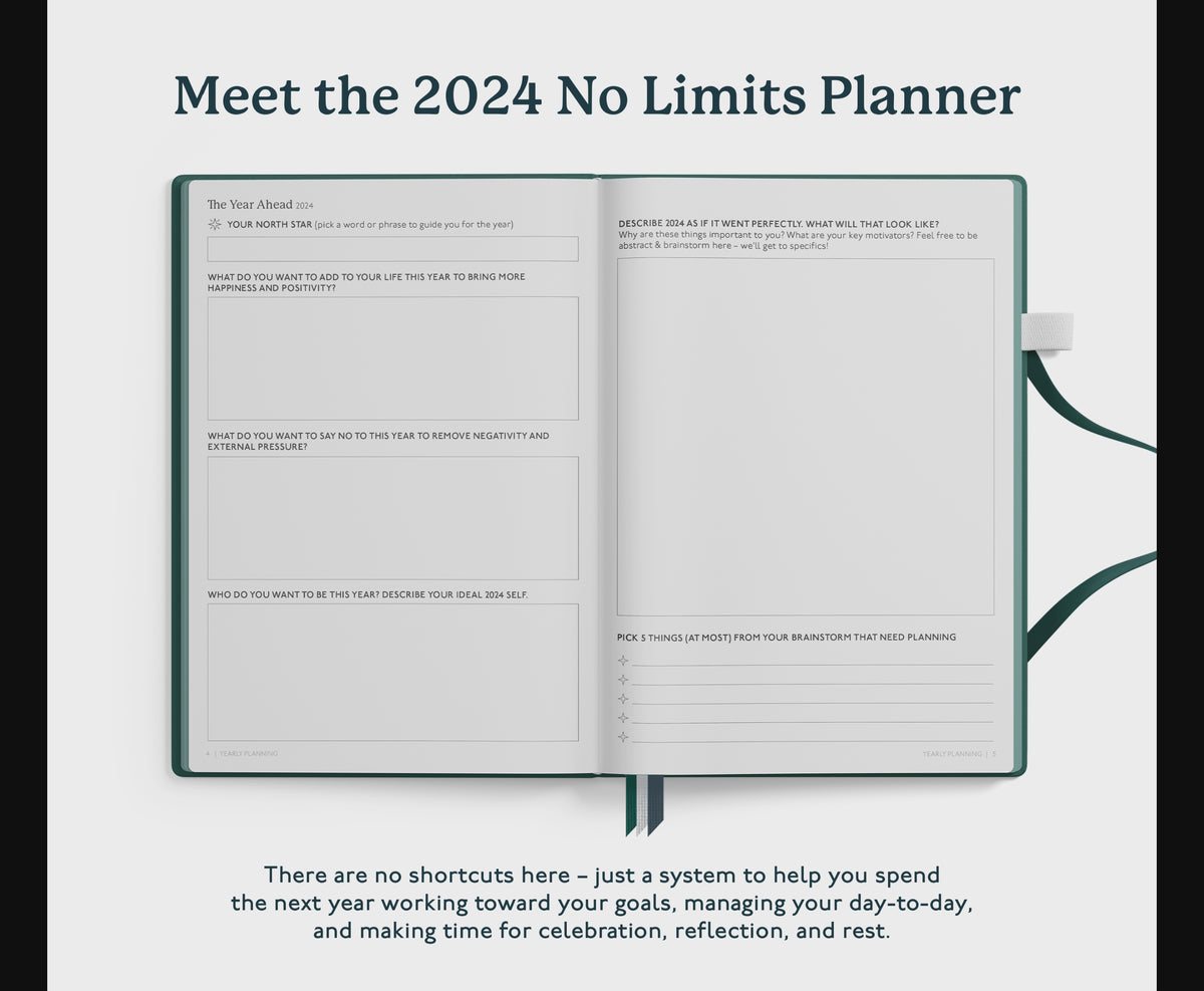 2024 No Limits Planner - Goal Setting Weekly Planner – Bright Beta Co.