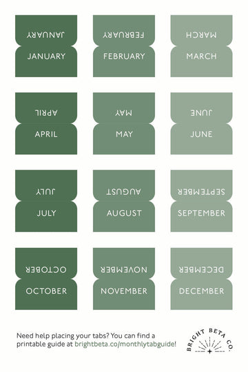 Planner Tab Stickers - Bright Beta Co.