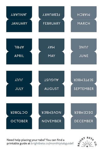 Planner tabs for jumping straight to any month in your planner