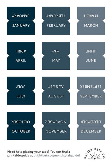 Planner tabs for jumping straight to any month in your planner