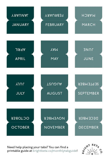 Planner Tab Stickers (PREORDER) - Bright Beta Co.